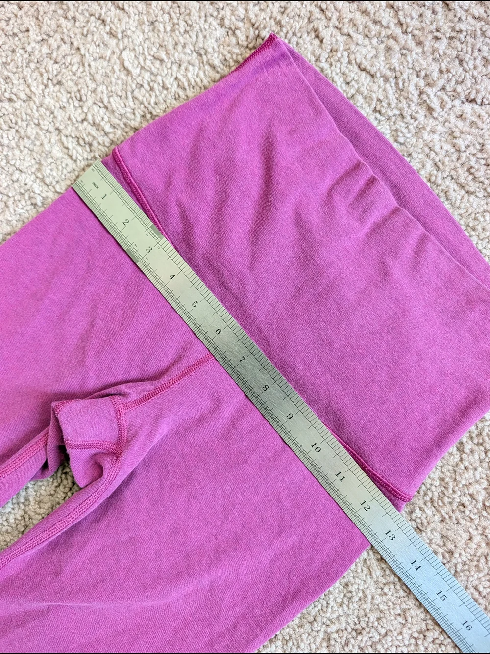 Lululemon Womens Purple Roll Down Waist Wunder Under Crop II Leggings Size 4